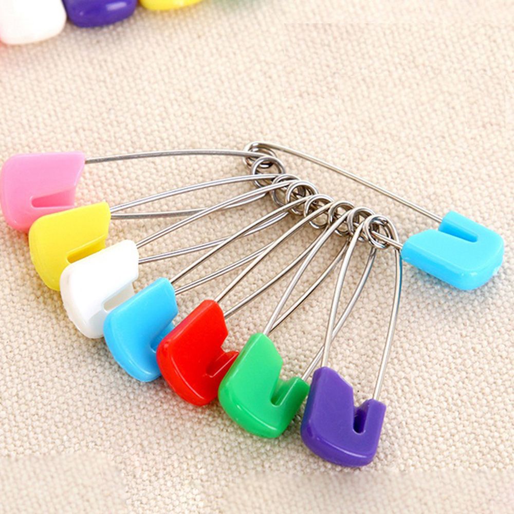 10Pcs Baby Diaper Pins Holder Safety Shower Locking Cloth Nappy Hold Clip