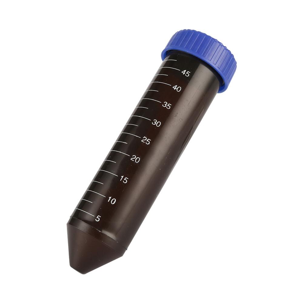 50Ml Plastic Bruin Centrifuge Test Buis Met Schaal Lijn Schroef Cap Cone Bottom Sample Vial Container Laboratorium Apparatuur