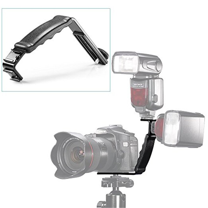 2 shoe DV flash light bracket/ L-shaped camera bracket, for camera video camcorder mounting and shooting