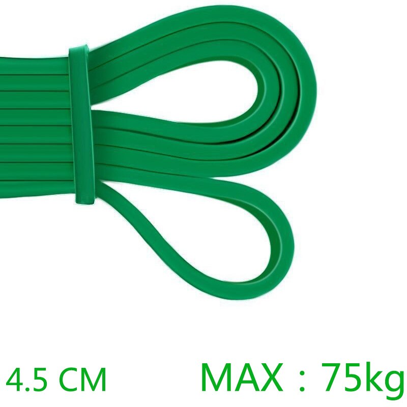 208cm naturlige latex pull up fysio modstandsbånd fitness crossfit loop bodybulding yoga trænings fitnessudstyr: Grøn
