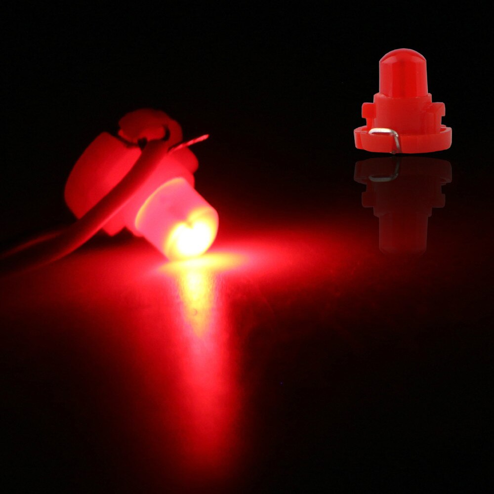 10 stuks  t4.2 cob 1 smd led dashboard instrumentenpaneel licht autolamp zij-indicator interieur wit rood amber groen: Rood