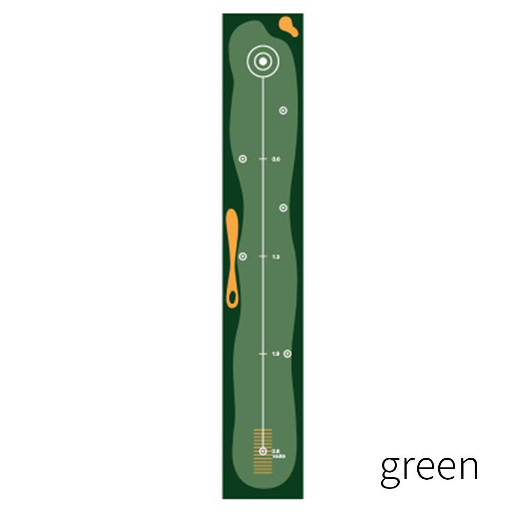 3m golf træningsmåtte golf rammemåtte putte golf putter træner grønt tæppe træningssæt bold retur golf sætte grønt: Grøn