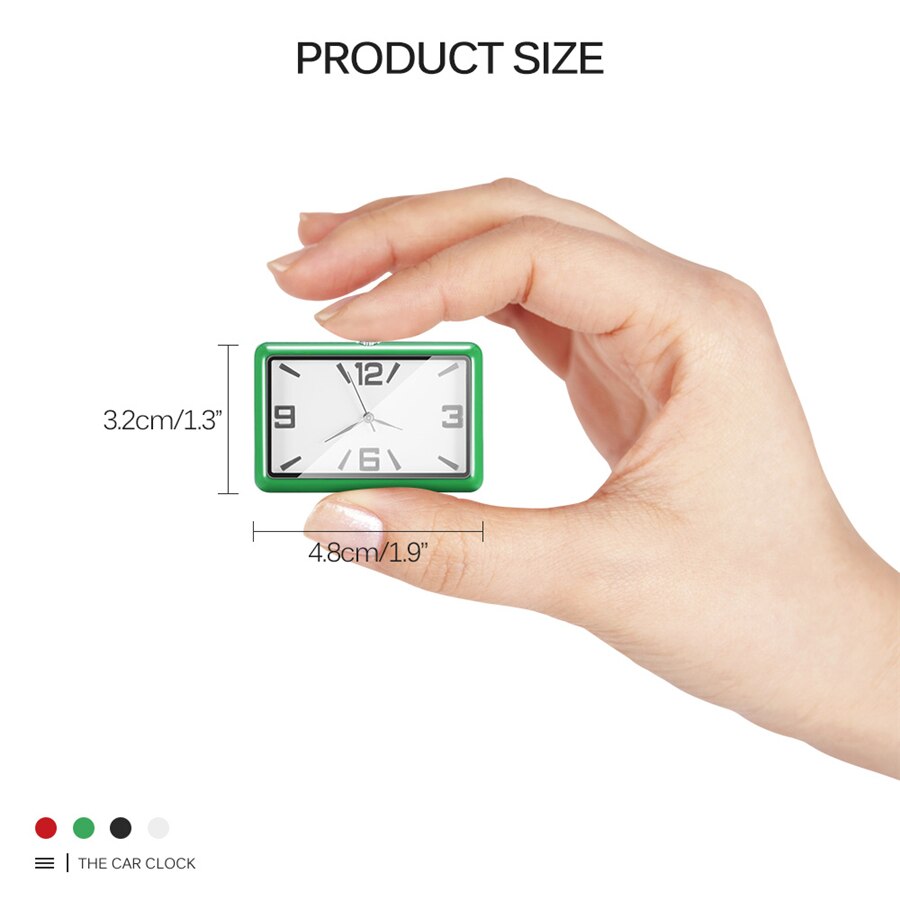 Auto Quartz Horloge Auto Interieur Stick-On Klok Hoogwaardige Auto Voertuig Dashboard Tijd Display Klok In Auto Accessoires
