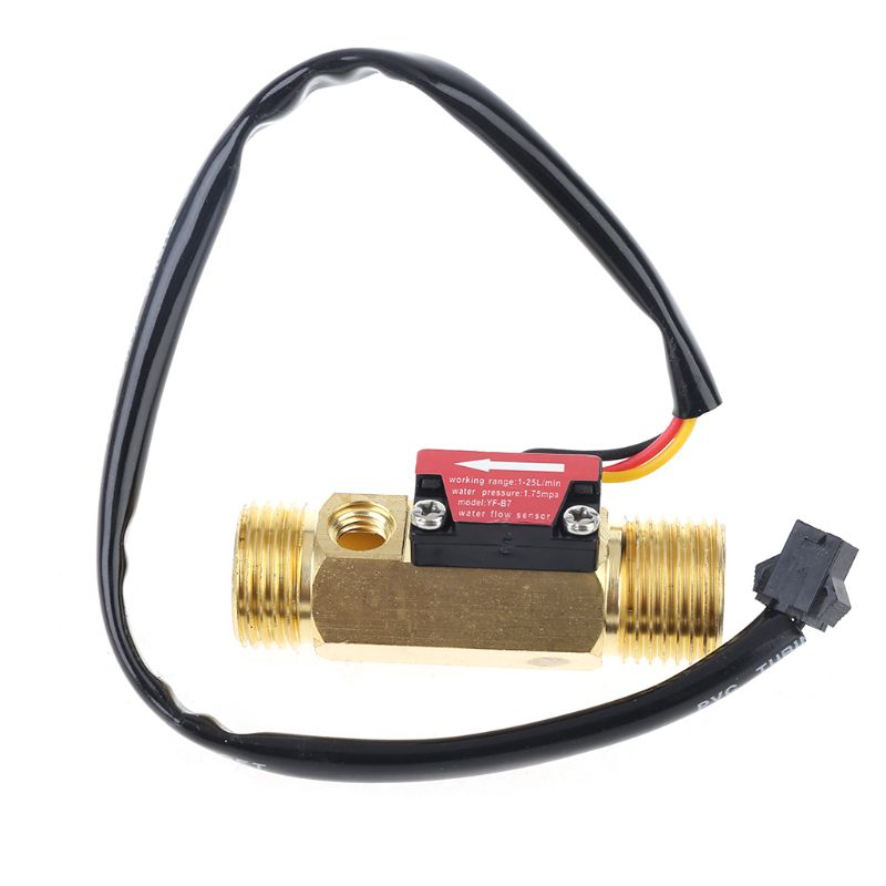 Digital LCD display Water flow sensor meter flowmeter totameter Temperature time record With G1/2 flow sensor