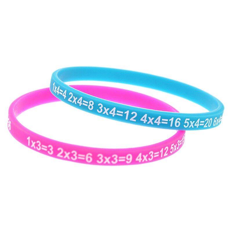 12Pcs Vermenigvuldiging Tafels Zachte Siliconen Armband Leren Math Education Polsband Voor Kids NSV775