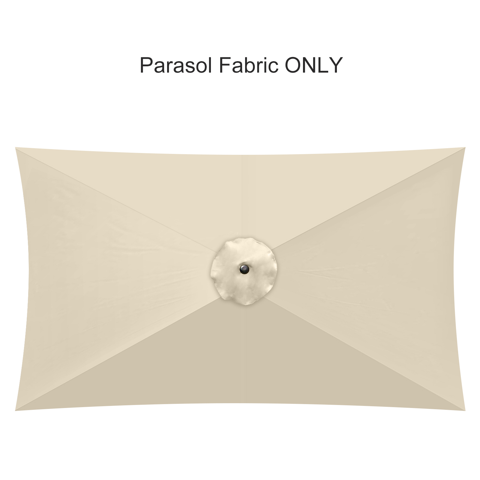 Vervangende luifel luifels polyester doek 2x3M UV-beschermd en ademend buitentuin regendicht vierkante terrasparaplu: WHITE