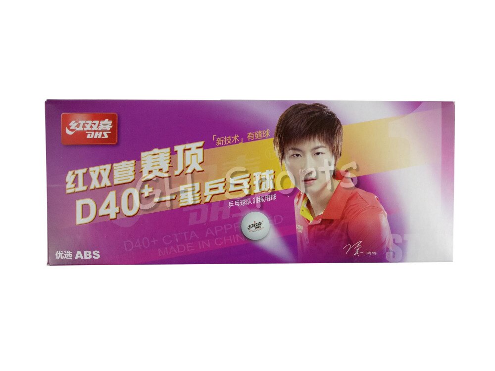 10x DHS D40+ Table Tennis Balls 1-Star White