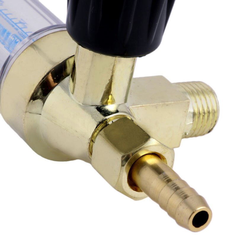1pc 7mm Barb Meter 1/4PT 0.15 MPA Gas AR/CO2 Welding Regulator Clear & Gold