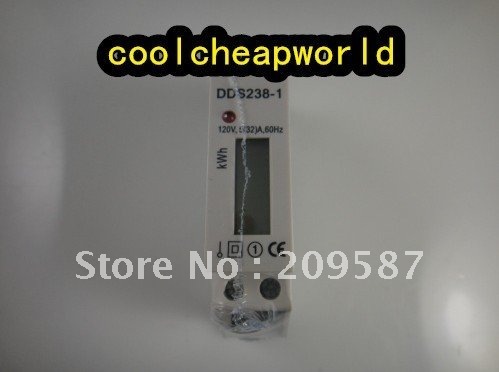 LCD 5(32)A 120VAC 60Hz DIN-Rail Kilowatt Hour kwh Meter Energy Meter