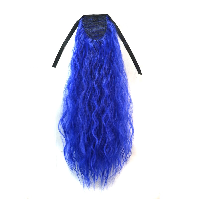 Synthetic Ponytail Wate Wave Long High Temperature Fiber Tie on Hair Extensions For Girls Party Clip in Hairpieces OLD STREET