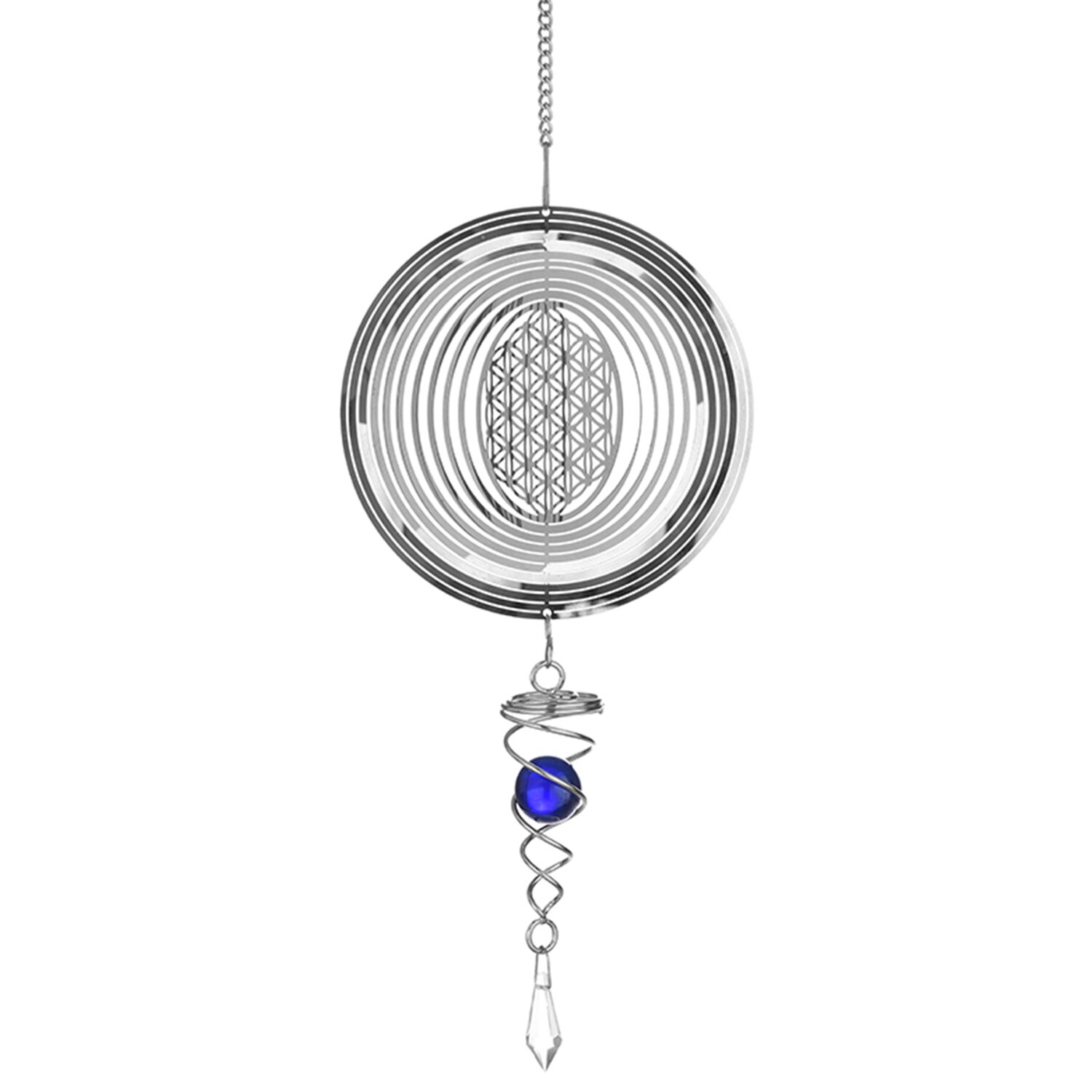 Wind Spinner Stainless Wind Spinner Garden Christmas Decoration Hanging Ornament Outdoor Garden Hanging Decor Swivel Wind Chimes: Type 5