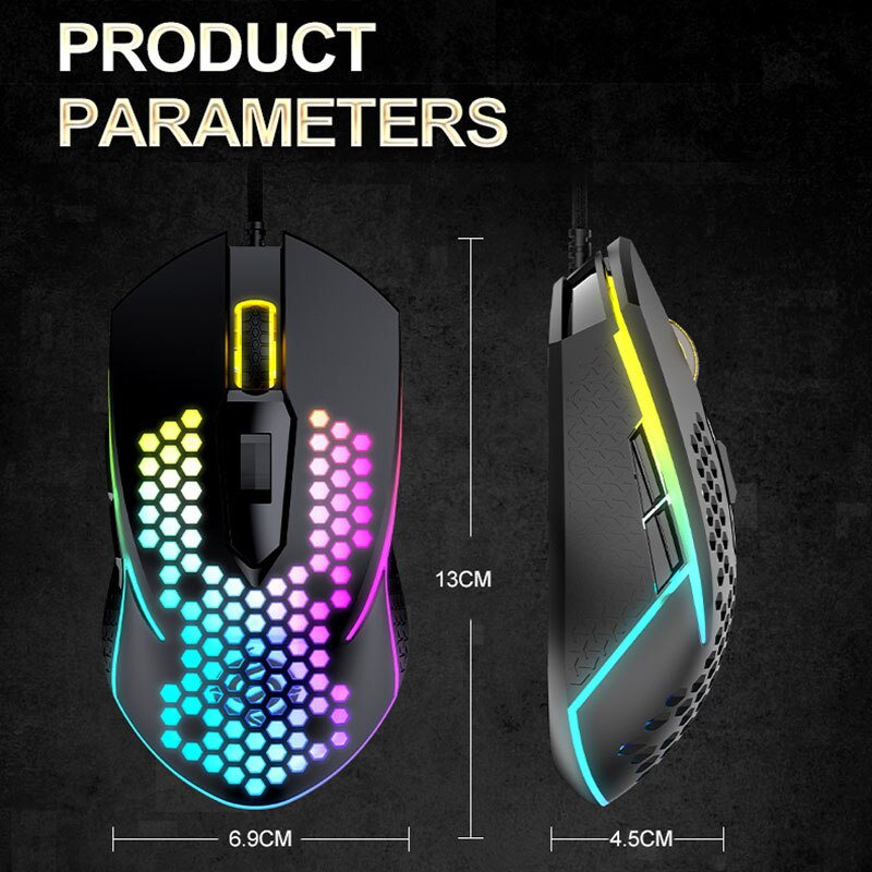 LED Glow Wired Mouse Profession Gaming Mouse 3200 DPI Optical USB Computer Mouse 6 Buttons Ergonomics Mouse For PC laptops