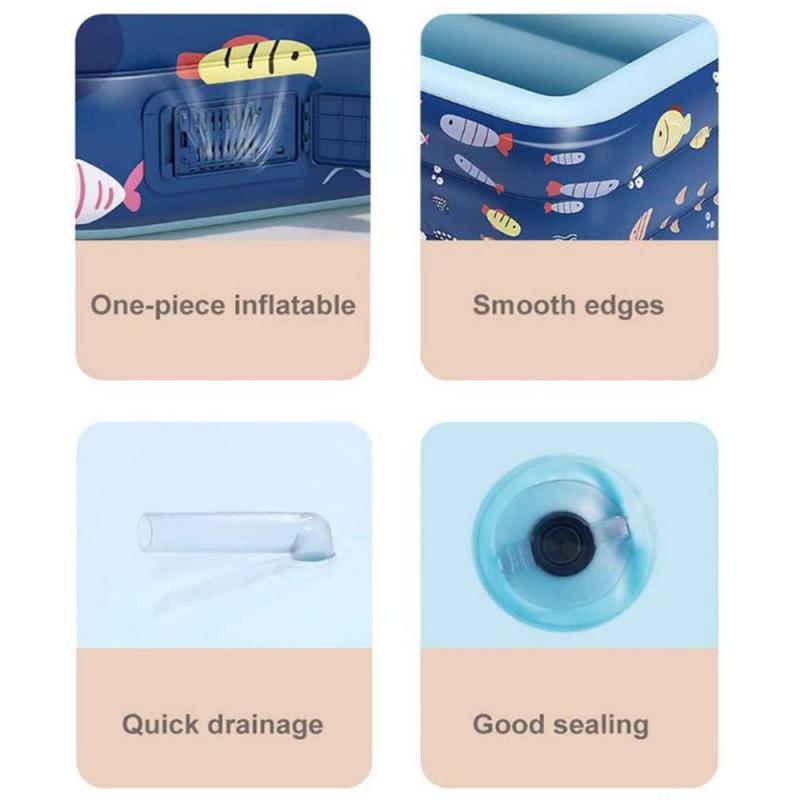 Automatic Inflatable Pool Household Thickening Four-layer PVC Collapsible Baby Swimming Bucket For Backyard Outdoor HWC