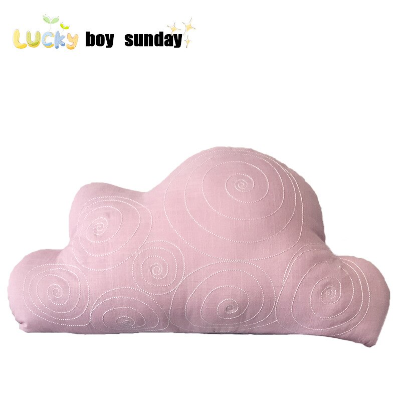 Almohada extraíble de cáñamo y algodón Ins para decoración de la habitación de los niños, almohada para sofá, muñeco de juguete: A 64x35cm