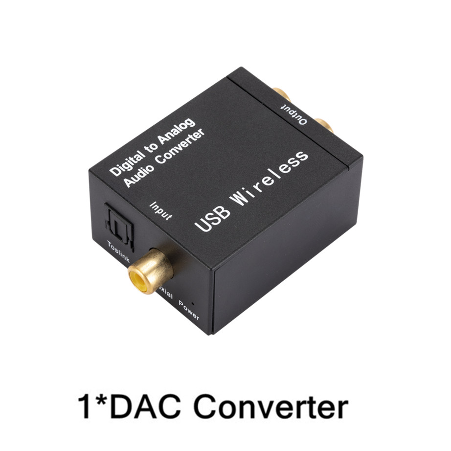 Digital zu Analog Audio- Konverter RCA R/L Ausgang Audio- Adapter DAC Verstärker Kasten Für Koaxial Optische SPDIF ATV DAC Decoder: Weiß