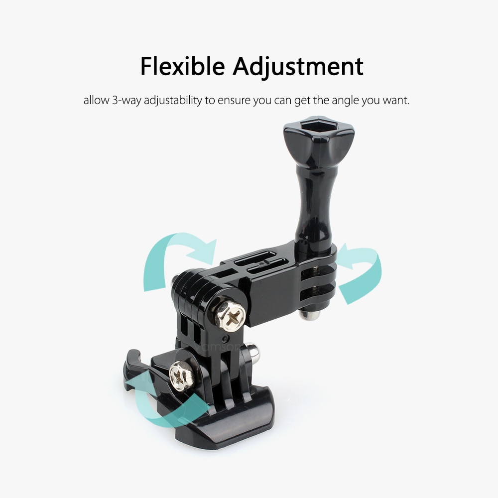Vamson pour GoPro Hero 8 7 6 5 4 accessoires moyens bras pivotants réglables pour Xiaomi pour DJI OAMO Action SJ4000 casque Bracke VP112