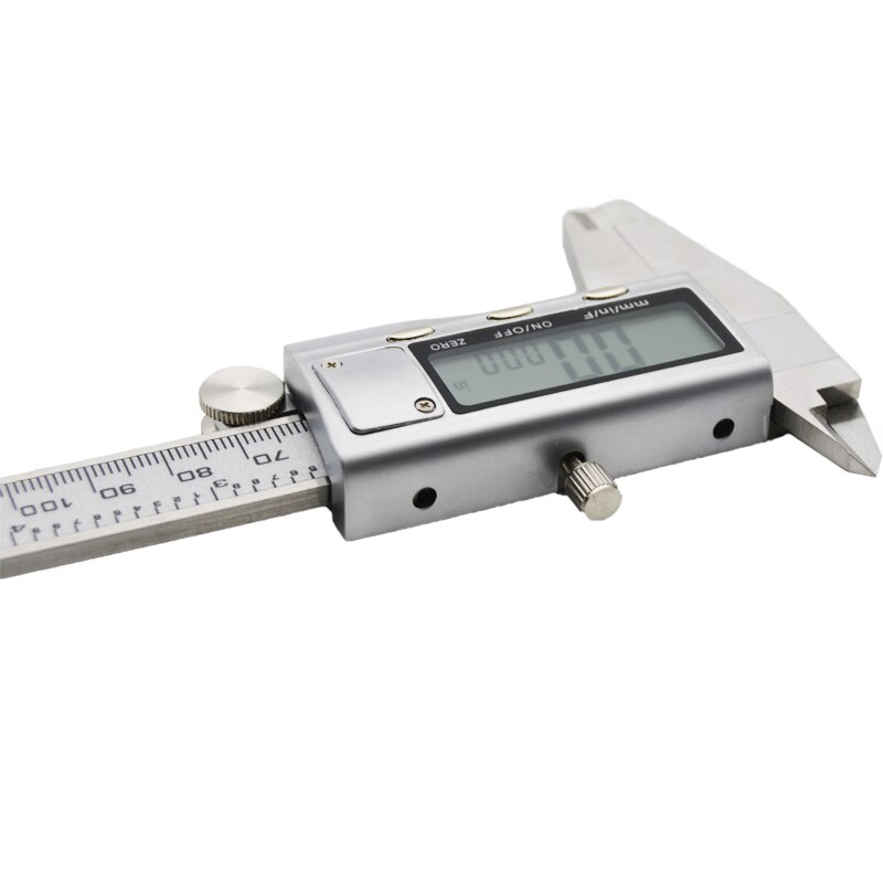 Curseur numérique micrométrique/pouce/fraction en acier inoxydable, pied à coulisse, outil de mesure électronique