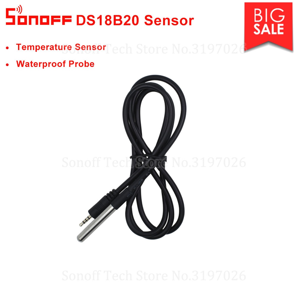 Itead Sonoff DS18B20 Temperatuur Waterdichte Sonde Sensor Monitor Module Compatibel Met Sonoff TH10/TH16 Afstandsbediening
