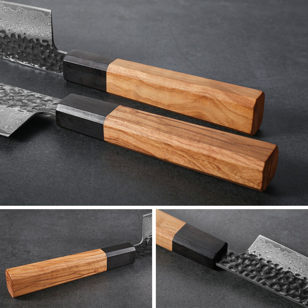 Handmade Clad Steel Japanese Kitchen knives Chef Knife Nakiri Knife Meat Cleaver Sushi Knife Utility Knives Cutter