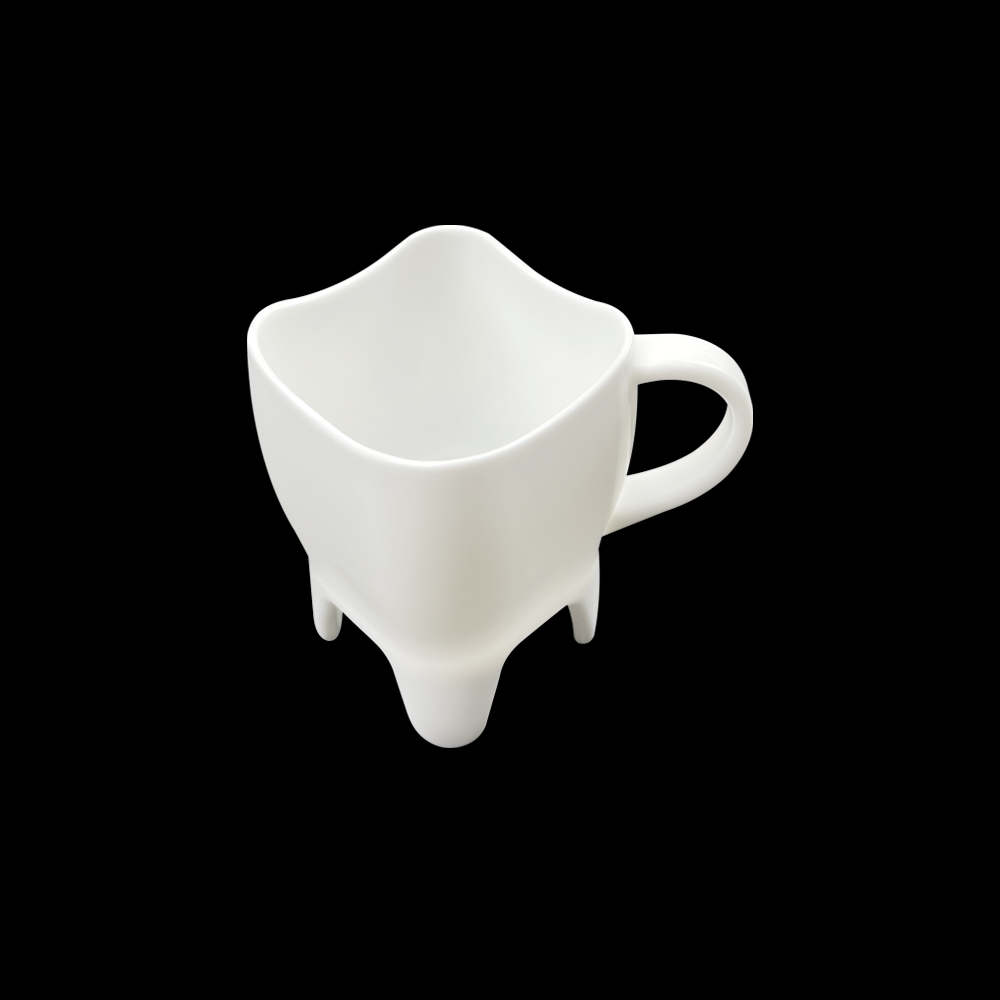 Kreatywne w kształcie zęba kubki na wodę wolnostojące kubek robić mleka i kawy plastikowy kubek robić domowego biura z uchwytem prezenty dla dentysty