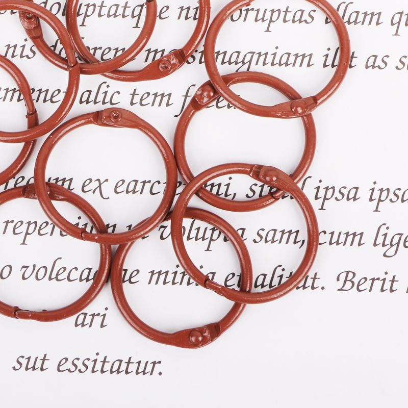 10 Uds. Hoja metálica suelta anillo de carpeta aros para libros DIY álbumes escuela Oficina suministros artesanía