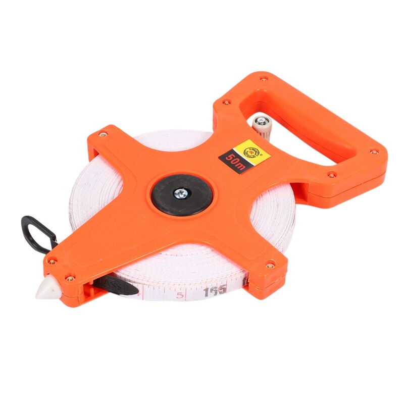 1Pc 30M/100Ft Meter Open Reel Fiberglass Tape Measure Inch Metric Scale Impact Resistant Plastic Measure Tools