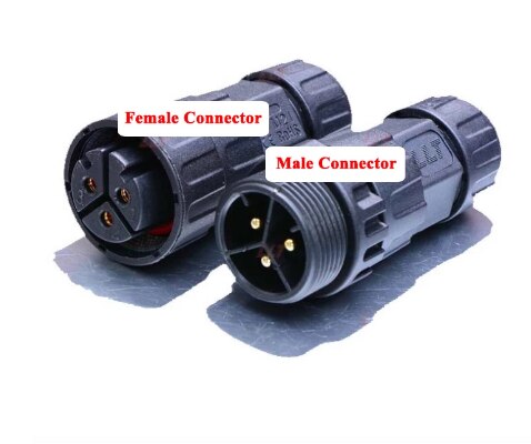 Connecteur M19 M25 3 broches, étanche IP68, prise mâle et femelle, pour lumière Led