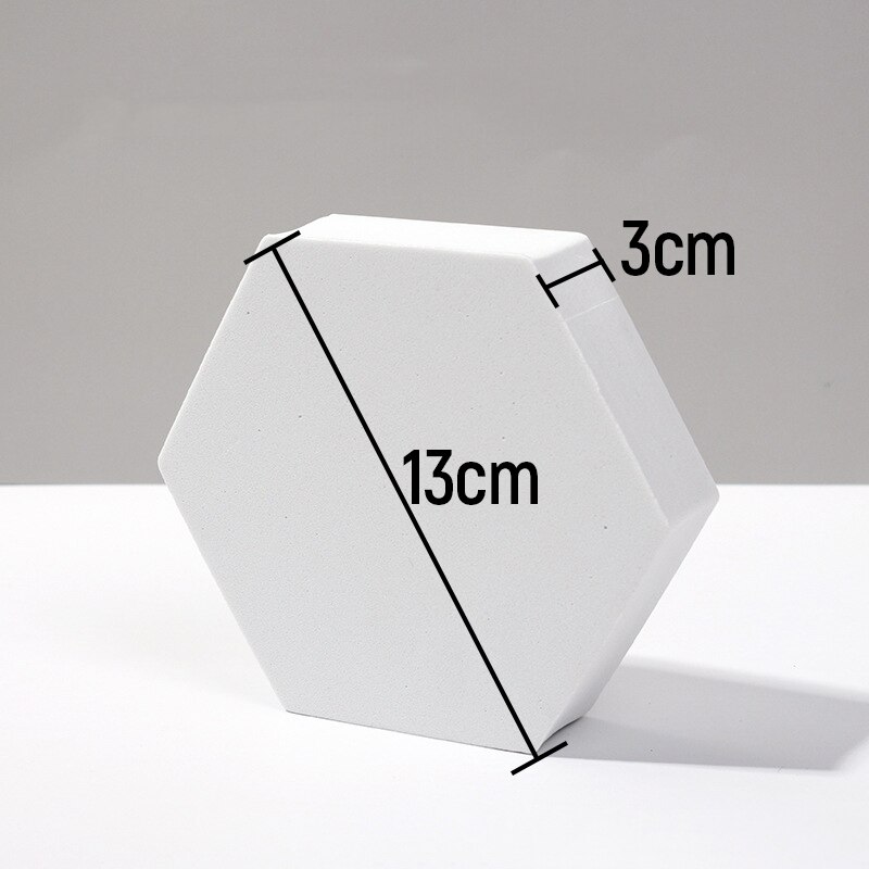 Tabletop Photography Background Props Hard Foam Waterproof Geometric Cube Stereo Shooting Props Solid Color for Jewelry Cosmetic: White 13x3cm