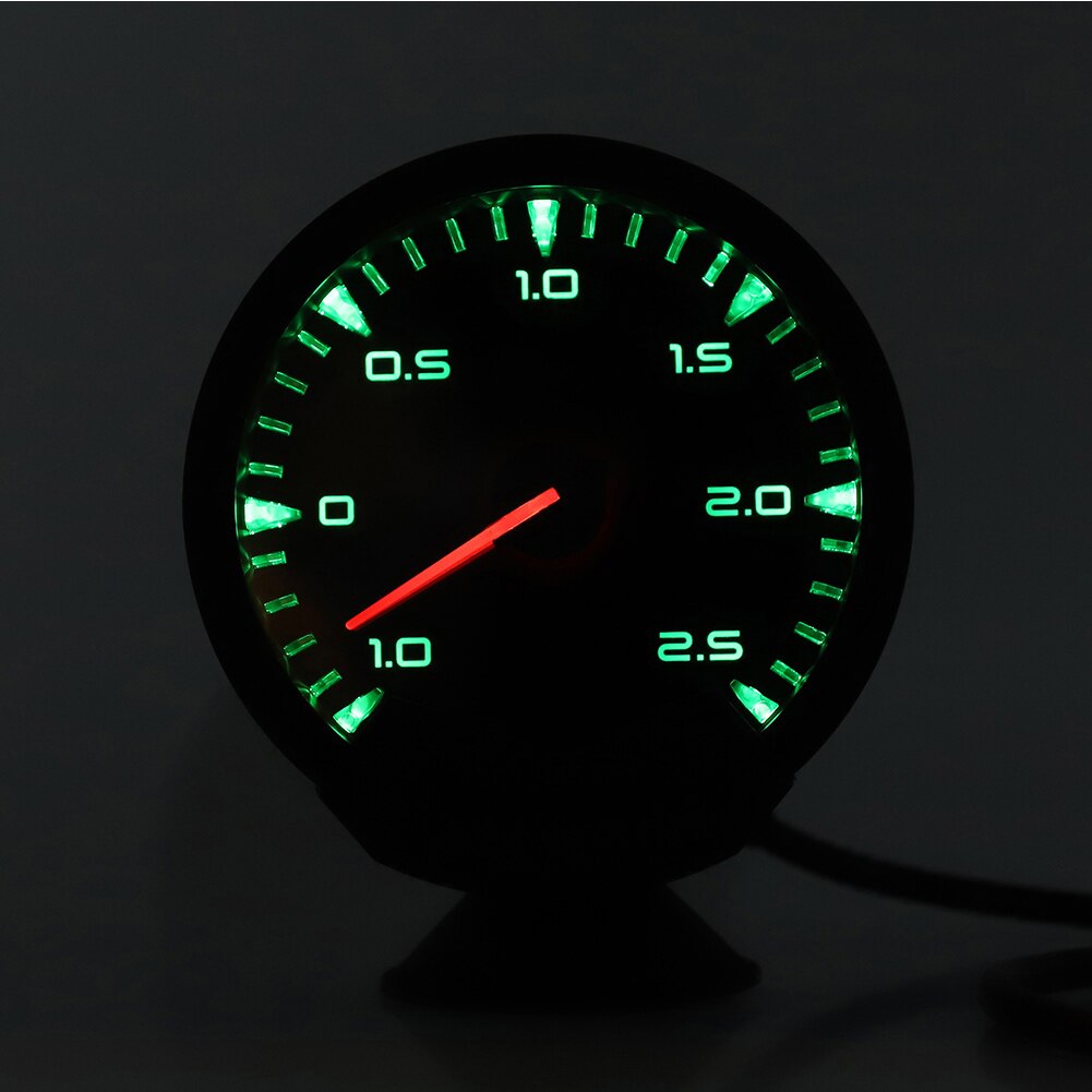 2.5in auto bil digital boost gauge bar meter med sensor 7 farver baggrundslys bilmodifikation