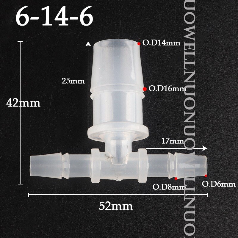 Conector de mangueira de água pp, conector redutor de plástico, conectores t para aquário, tanque de peixes, tubulação de água, junta de cano de escape de pagode, 10 peças: Laranja