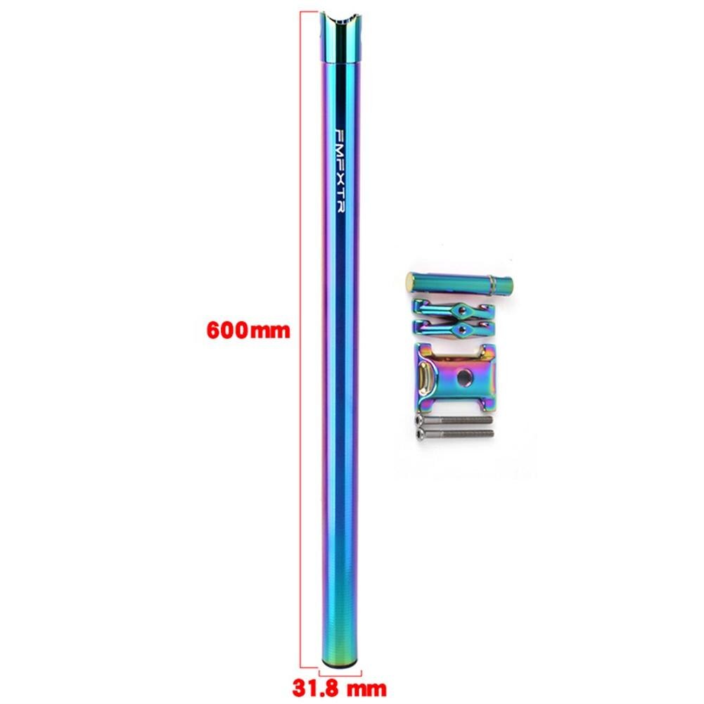 Tija de sillín de bicicleta plegable, aleación de aluminio, Urltra ligera, 31,8/33,9mm, 412: Bright 31.8x600mm