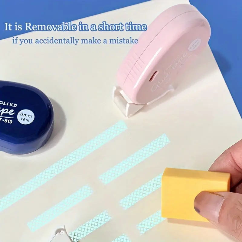 Cinta adhesiva de doble cara de 6m, 1 unidad, bricolaje, álbum de recortes, Collage, álbum de fotos, suministros de papelería escolar, suministros de cinta enrollable