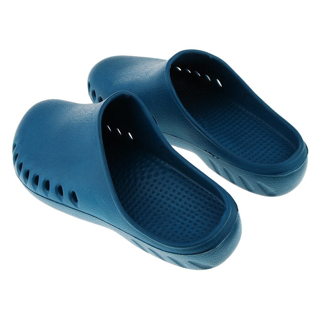 Halksäkra kock clog mule restaurang halkfria arbetsskor för män dam halksäkra arbetsträskor: Blå 27cm