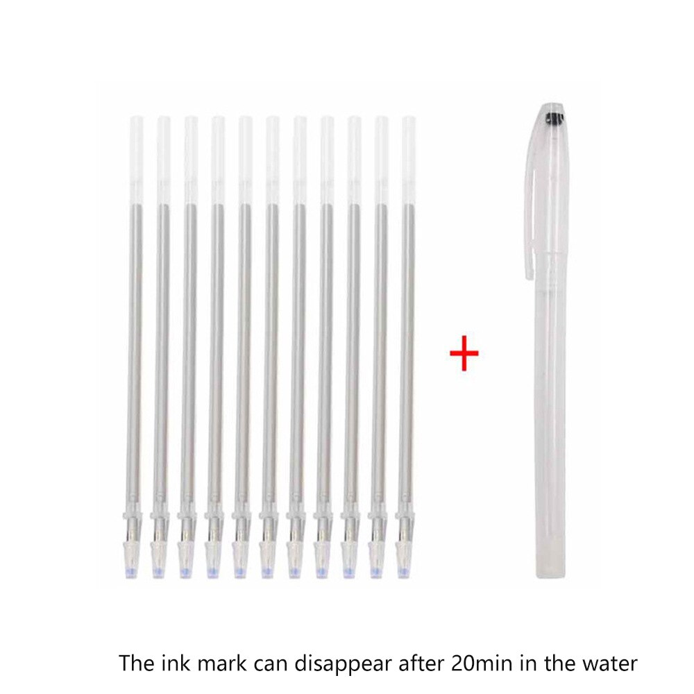 1Set Fabric Markers Pencils Fade Out for Drawing Lines Disappearing Marker Pens PP Multi Purpose DIY Craft Sewing Accessories: Sliver Water vanish