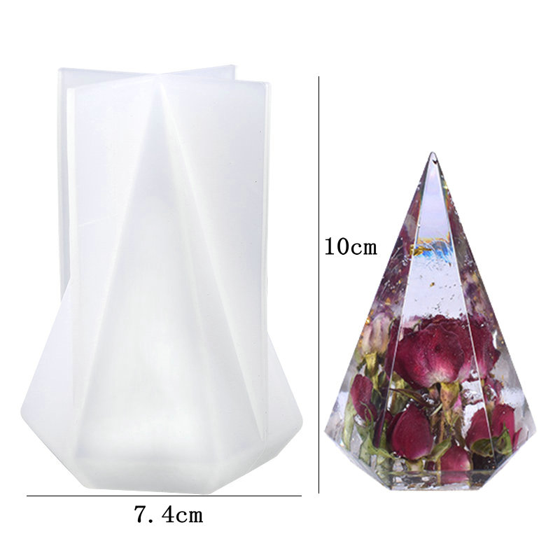 8 arten Ring Halfter Kegel Harz Formen Pyramide Silikon bilden für Harz Gießen DIY Schmuck Ring Anzeige Stand Kerze, der Handwerk: Weiß