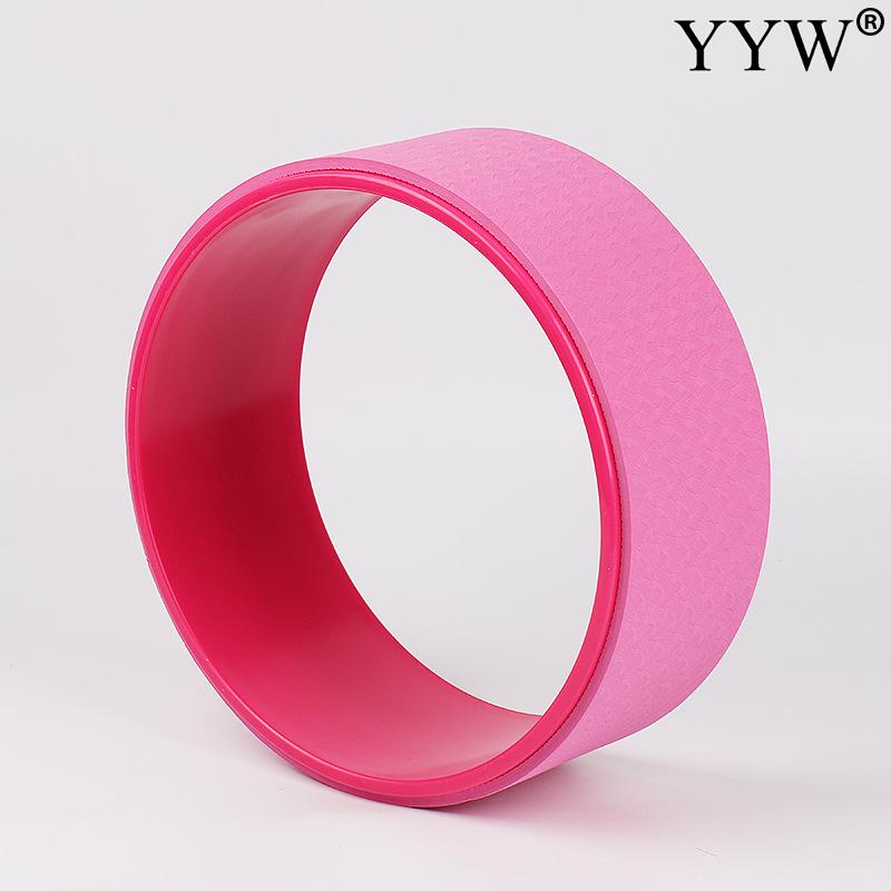 Yoga chirp hjul tillbaka hjul rulle pilates cirkel tpe yoga fitness rullträningsverktyg bantning magisk midja form pilates ring: Blå