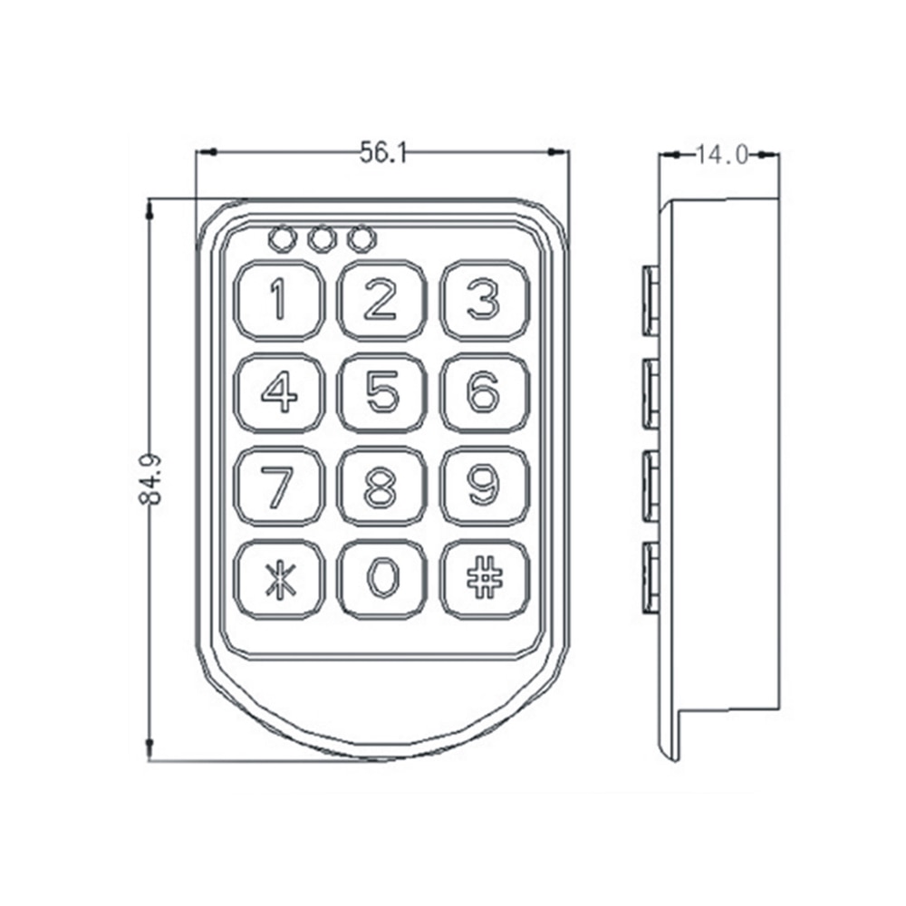DIY Public or private Electronic password keypad locker digital cabinet lock for office /hotel/swimming pool