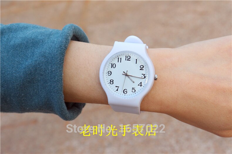 Hotime siliconen eenvoudige polshorloges voor studenten, quartz sporthorloge voor dames en heren, casual horloges met numerieke wijzerplaat