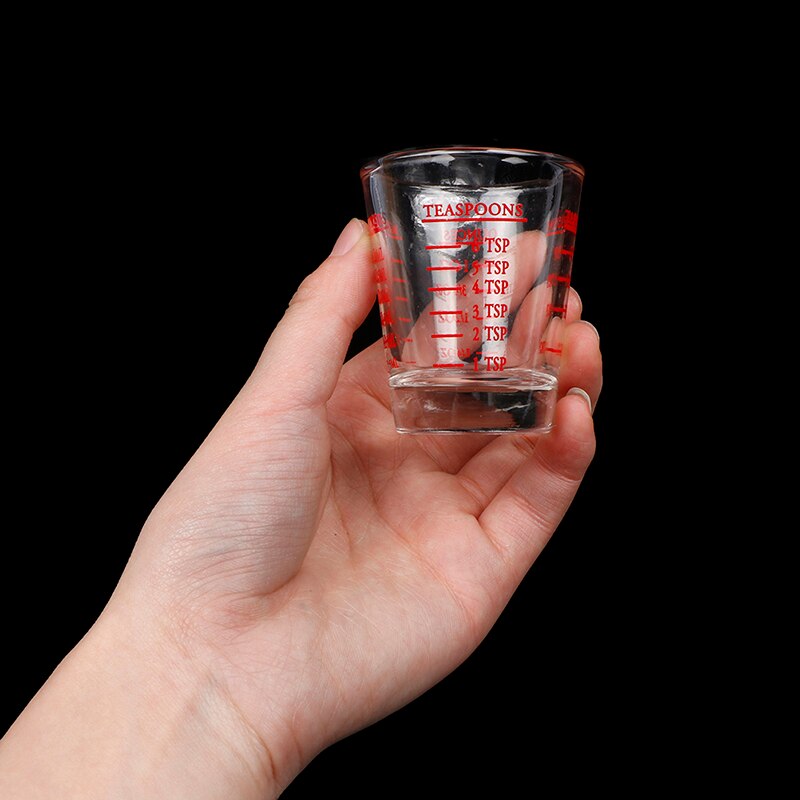 Vasos medidores de vaso de 50ml/100ml, vidrio graduado grueso, onzas, vasos medidores para cocina, suministros de medida para el hogar