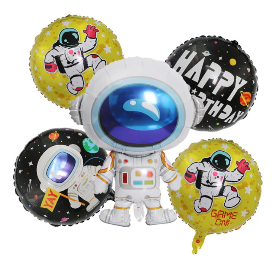 Dessin animé chapeau espace série feuille ballon joyeux anniversaire fête décoration terre planète explorer protéger environnement thème lune: 6