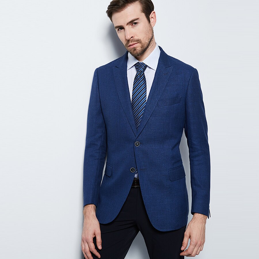 Miesten slim fit puku takki juhlapuku takki bleiseri masculino yhden napin takki hääpuvut miehille