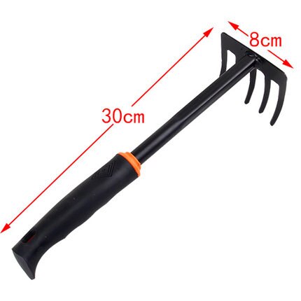 Spade Shovel Harrow Set Gardening Tools Potted Plants Maintenance Suit With Wooden Handle Garden Tool.: Gold