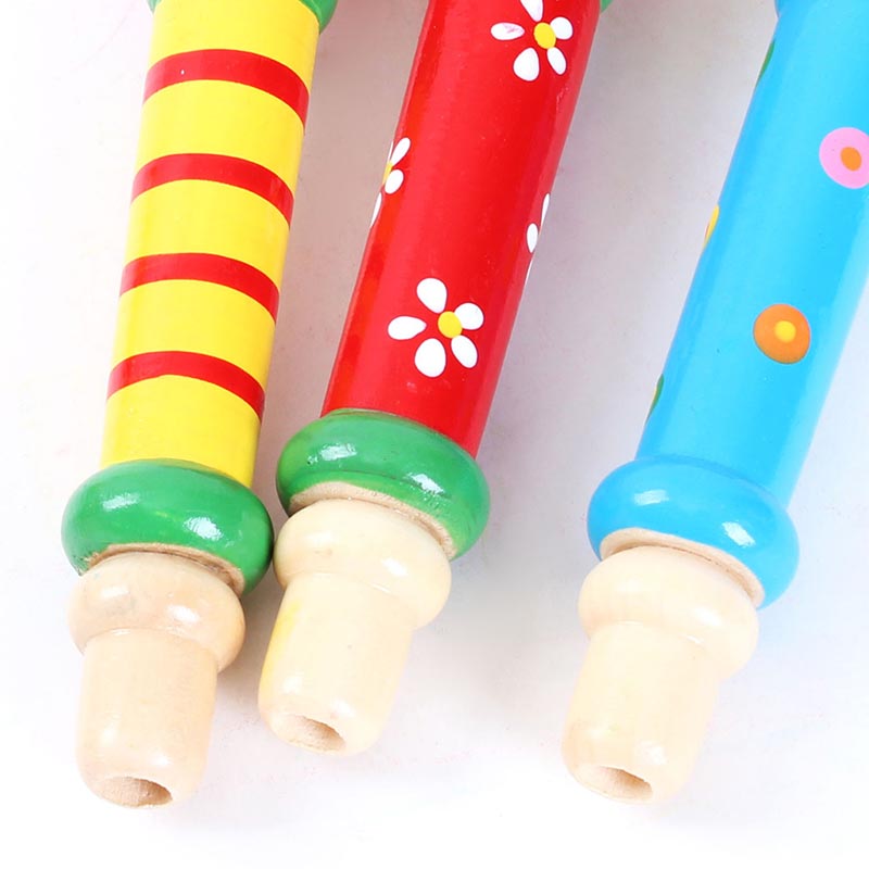 1 pièces trompette en bois coloré bufairy hooter bugle jouets éducatifs pour enfants Instruments de musique jouets fabricant de bruit jouets pour enfants