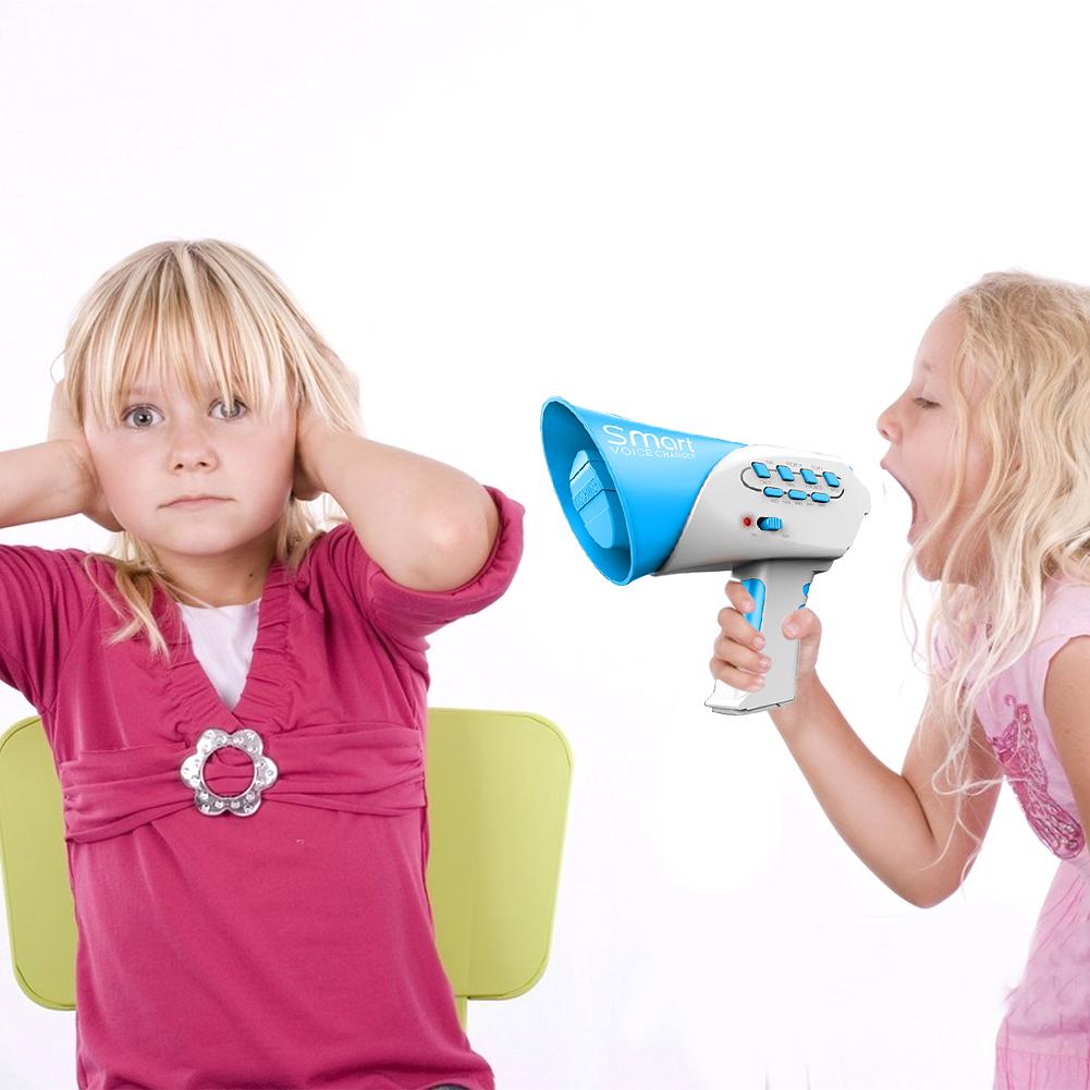 Mini Horn giocattoli divertenti per bambini 7 voci diverse cambia voce intelligente altoparlante educazione per bambini suono giocattolo voce cambia corno