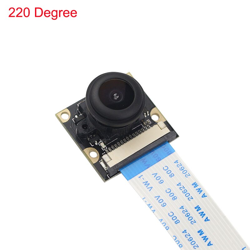 220 Degree Raspberry Pi 4 Camera 5MP Wide Fish Eye 1080P Camera Focal Adjustable Cameras for Raspberry Pi 4 Model B/3B+/3B: Default Title