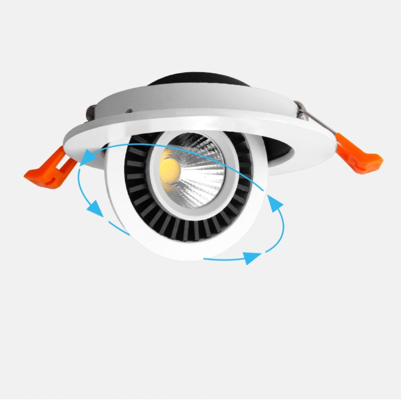 QLTEG Dimbare LED Downlight 5 w 7 w 10 w Verzonken Plafondlamp 360 Graden Rotatie spot verlichting AC 110 v 220 V Indoor LED Lamp 4000 K