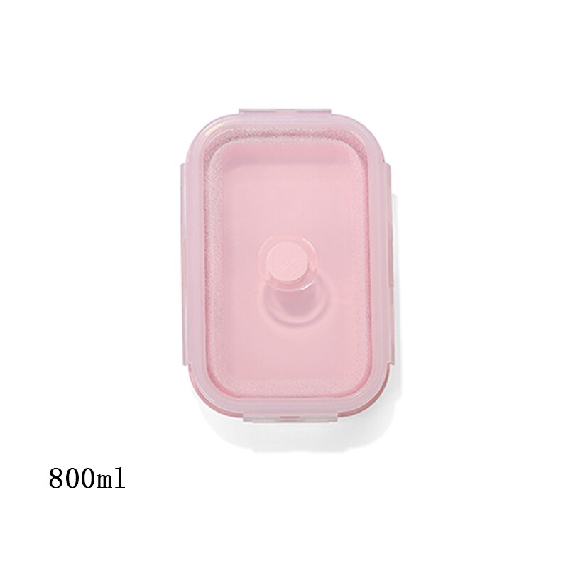 Silicone Collapsible Microwave Bento Lunch Box Portable Healthy Material Lunch Box Food Storage Container Foodbox 1Pc/3Pc