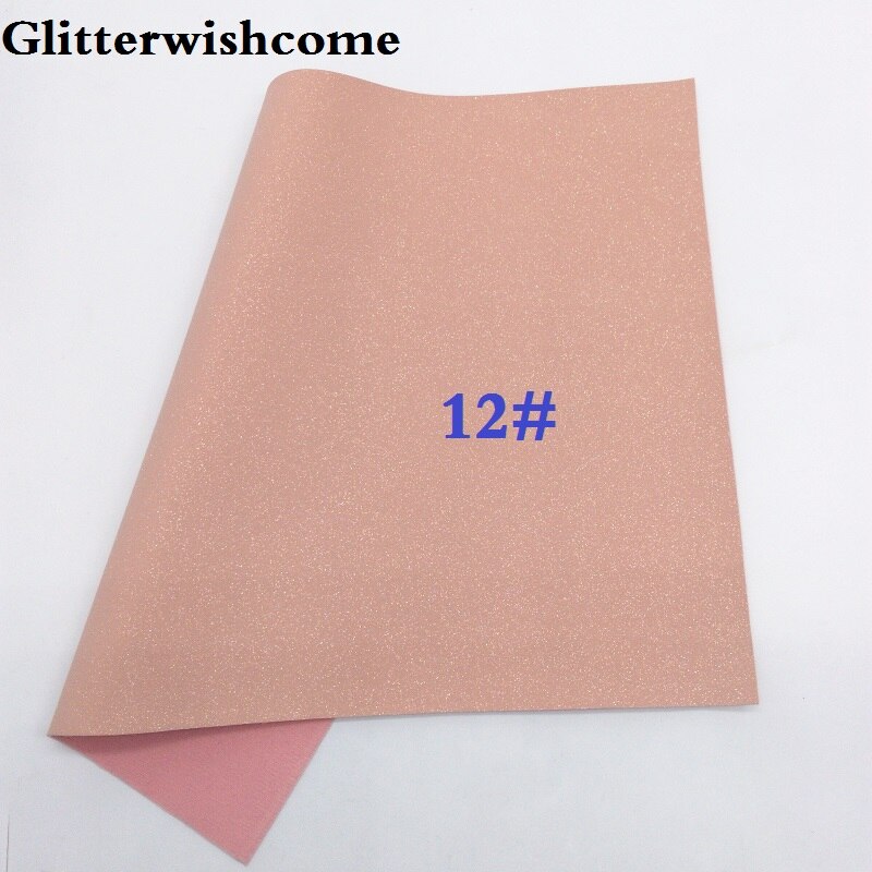 Glitterwishcome 30 x 134cm mini rulle vinyl til sløjfer ruskind glitter læder fabirc imiteret læder lagner til sløjfer , gm209: 12