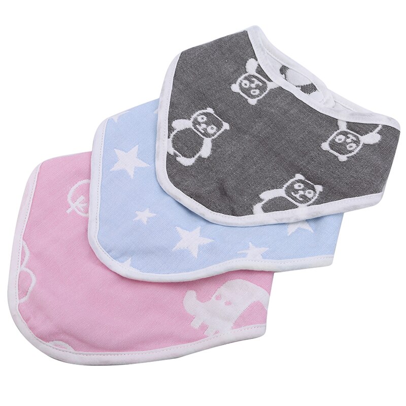 2 Pz/impostato dovuto Lati 100% Garza di Cotone Morbido Del bambino Bavaglini Tutte Le Stagioni infantile unisex Accessori di Abbigliamento