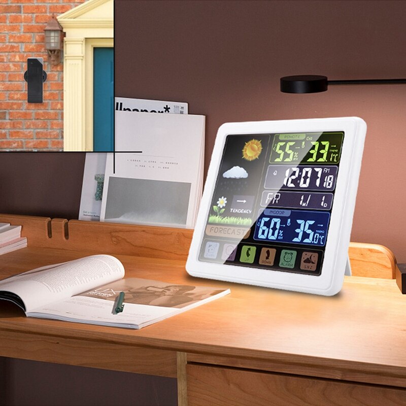 Stacja pogodowa TS 3310 wewnętrzny termometr zewnętrzny higrometr budzik czujnik bezprzewodowy barometr